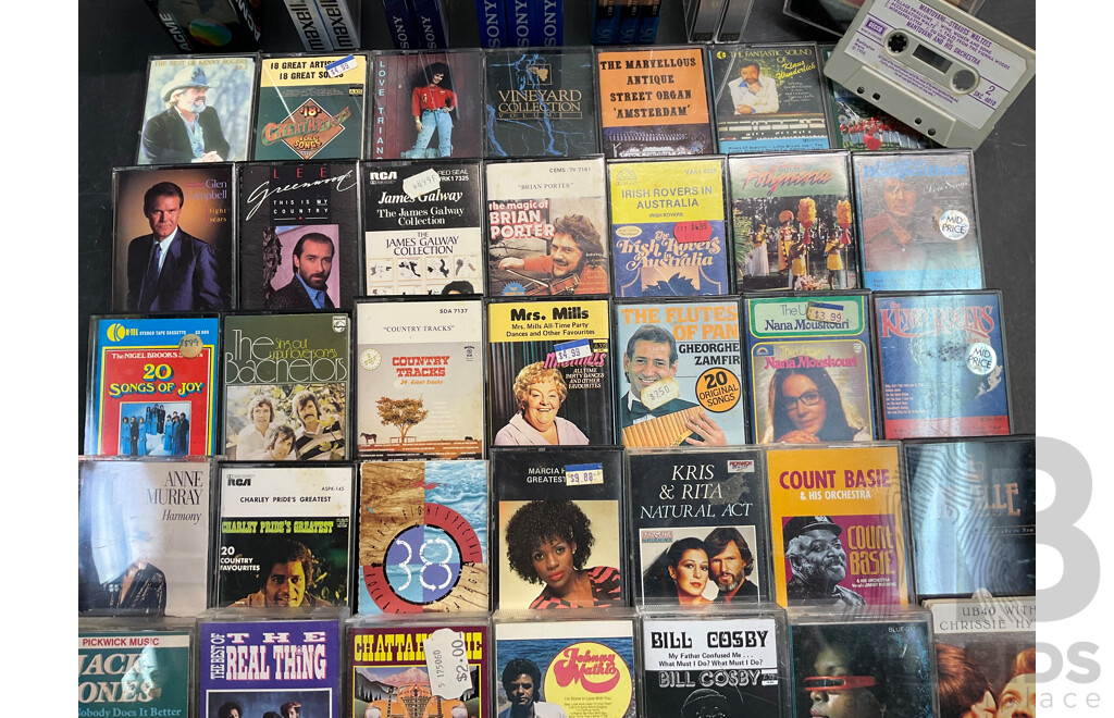 Collection Approx 60 Rock & Pop and Unused Cassettes Tapes  - Including Allan Hatten, Neville Brothers, Brian Porter and Much More