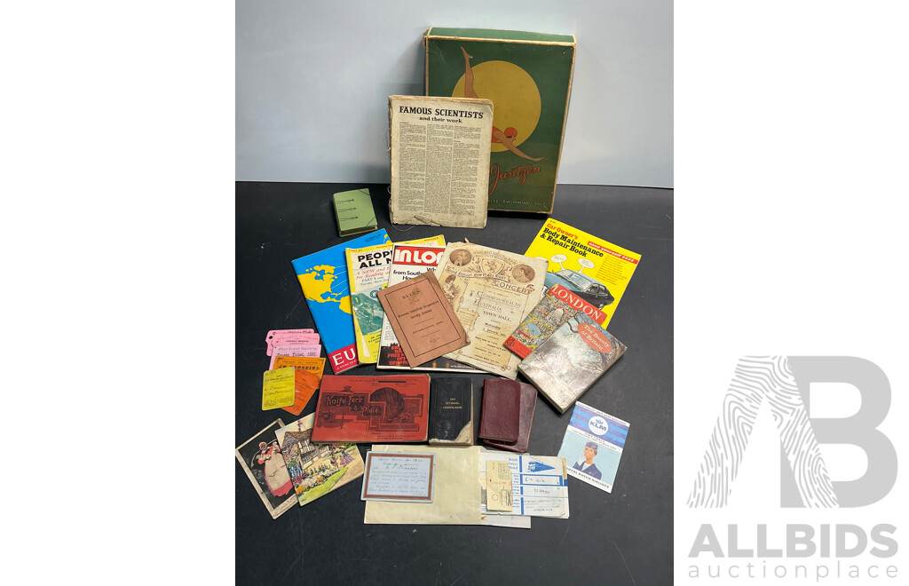 Collection of Victorian Era Ephemera and Various Mid Century Publications