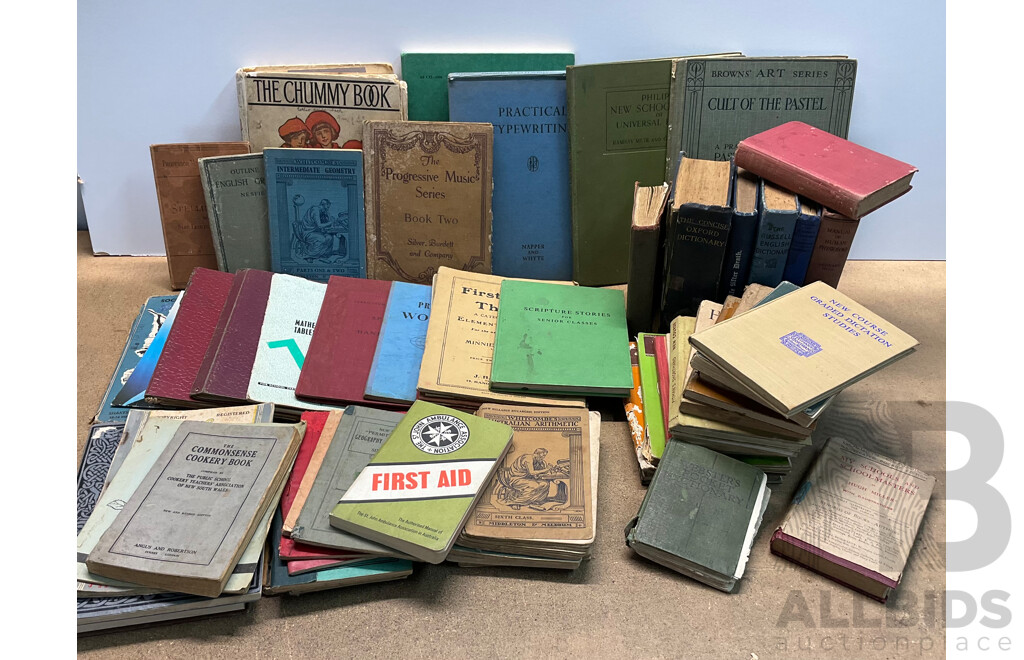 Vintage Collection of Education School Books