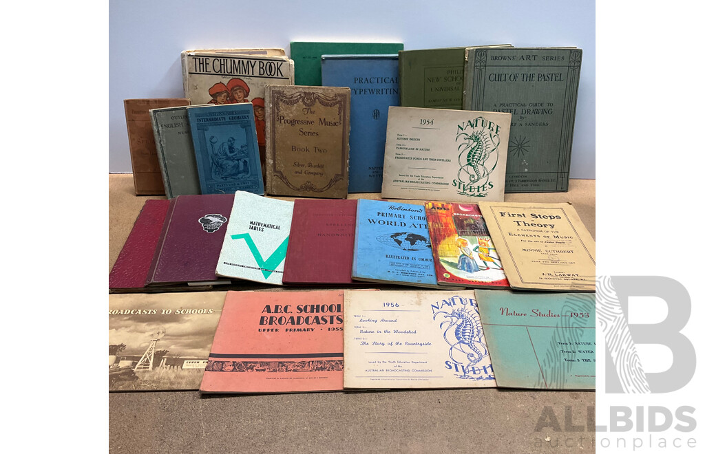 Vintage Collection of Education School Books