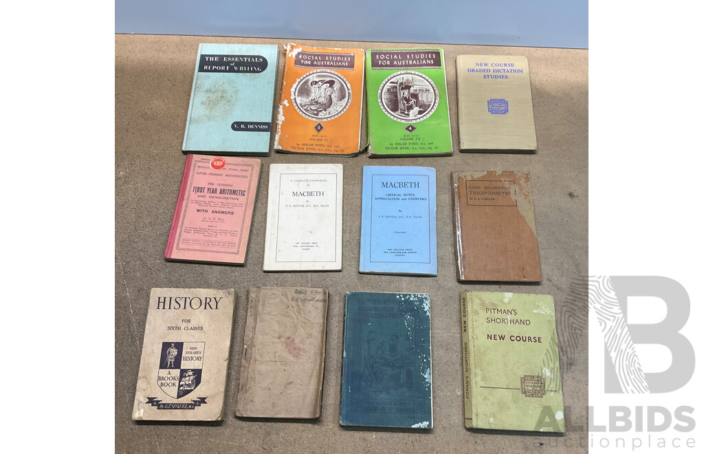 Vintage Collection of Education School Books