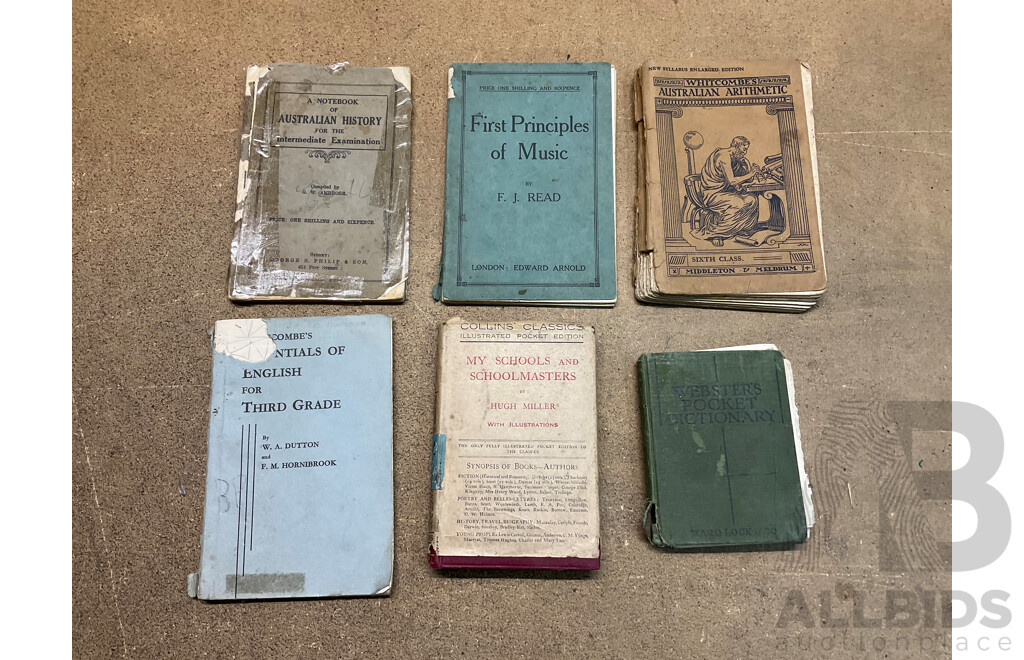 Vintage Collection of Education School Books