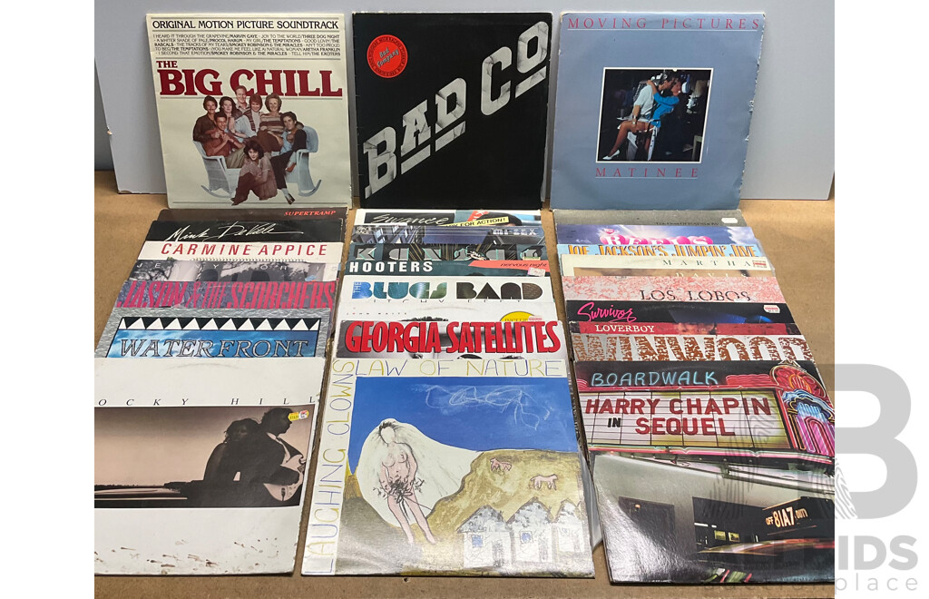 Collection of 23 Vintage Vinyl LP Records - Including Bad Co, Big Chill, Survivor and Much More