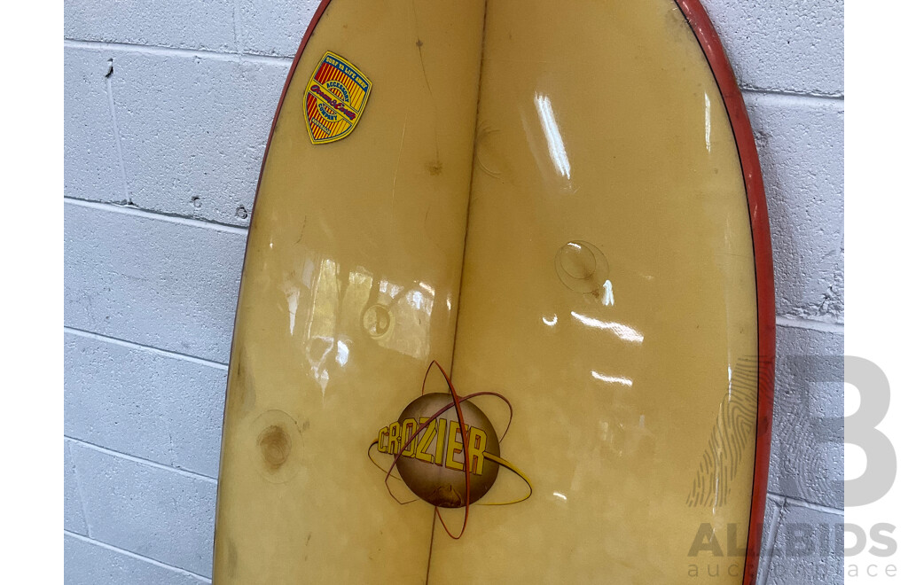 SURFBOARD 1976 CROZIER KNEE BOARD 3 BOX FIN “OCEAN & EARTH” (5' 7” X 23” X 2 1/2