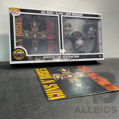 Collectable Funko Pop GUNS.N. ROSES - Appetite for Destruction  (Album Pack) Vinyl Figures & Vinyl Record