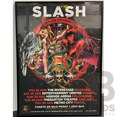 Framed SLASH 2010 Austrlia Tour Poster - Myles Kennedy