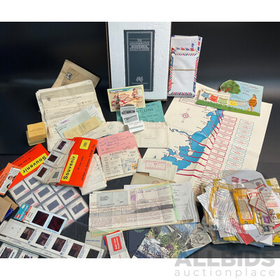 Collectable Vintage Kodak Film Slides, Used Stamps and More