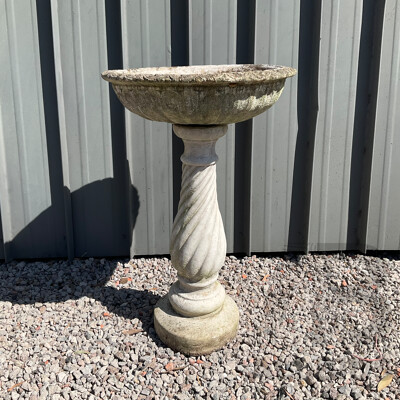 Concrete Pedestal BirdBath