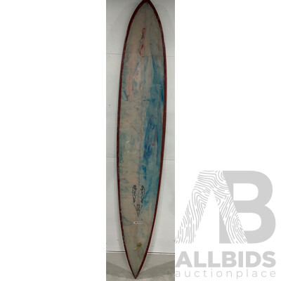 SURFBOARD 1980S V12 COLE 12FT BIG WAVE BOX FIN 10' X 20” X 2