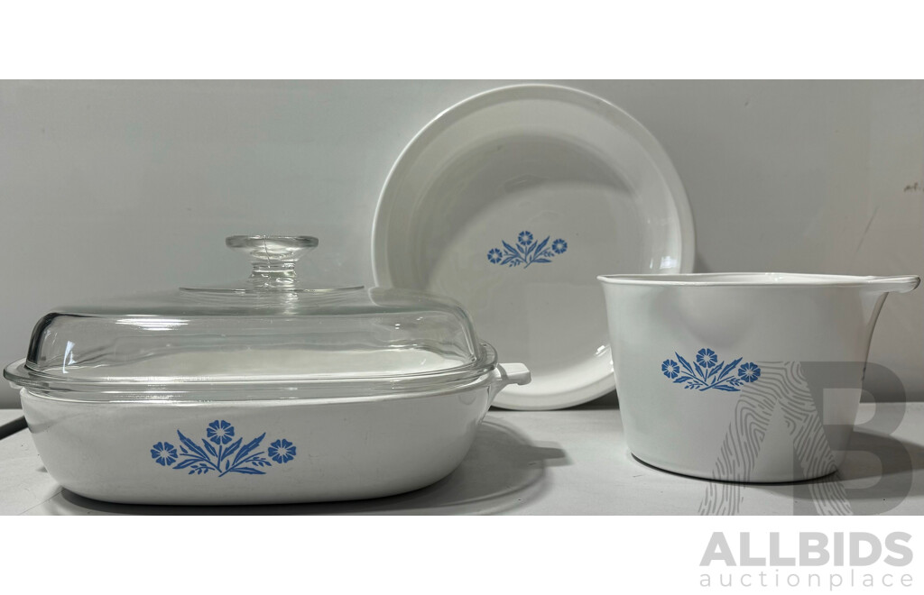 Corning ware Ceramic Casserol, Pie Pot and Sauce Maker