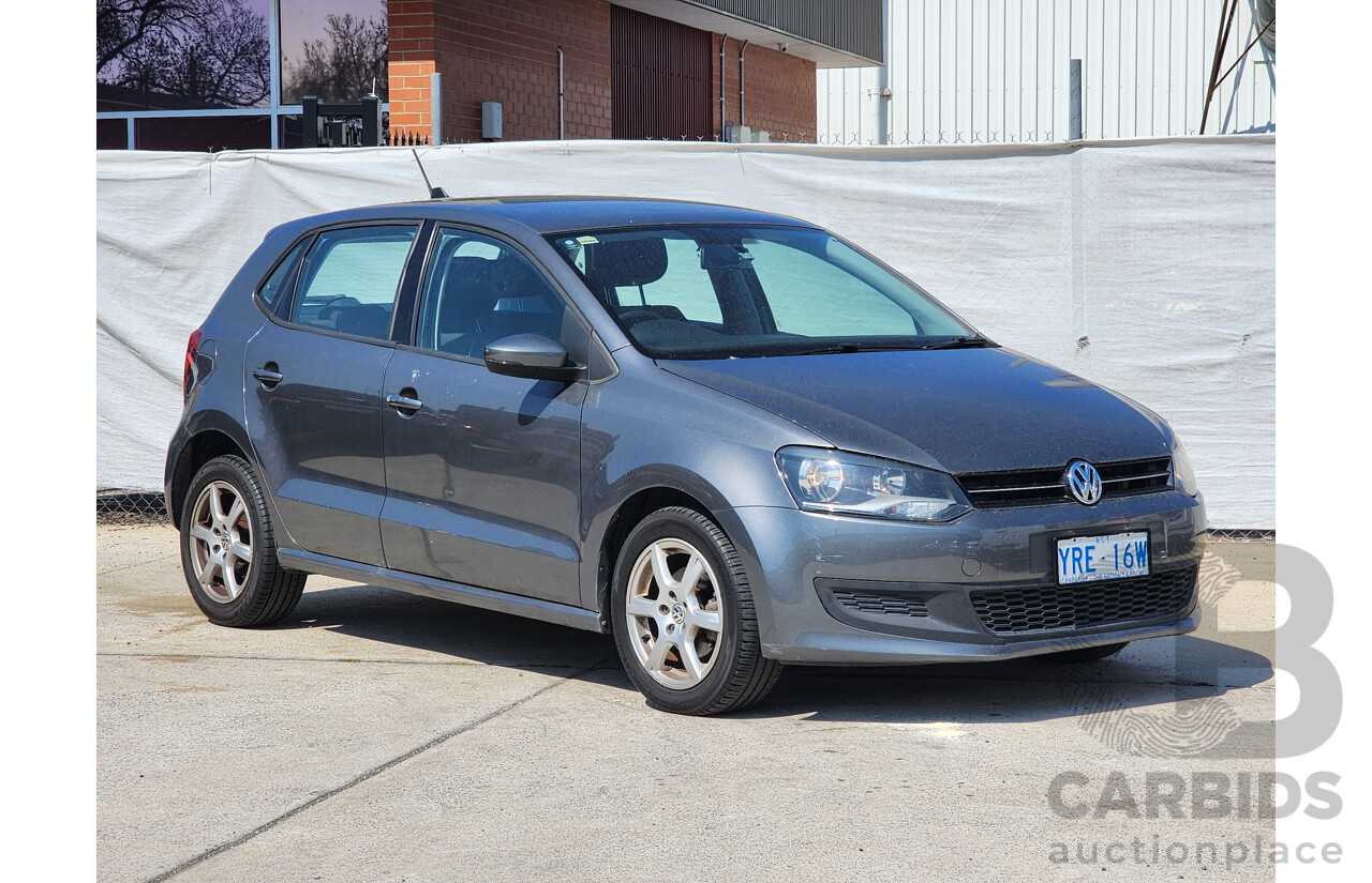 7/2012 Volkswagen Polo 77 TSI Comfortline 6R MY12 5d Hatchback Grey 1.2L