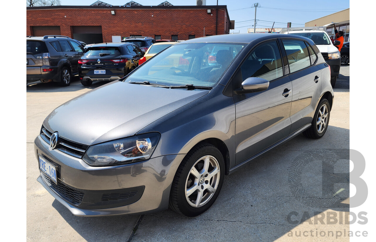 7/2012 Volkswagen Polo 77 TSI Comfortline 6R MY12 5d Hatchback Grey 1.2L