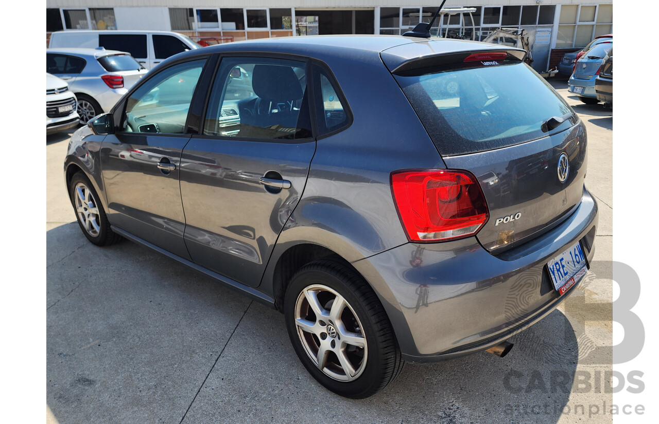 7/2012 Volkswagen Polo 77 TSI Comfortline 6R MY12 5d Hatchback Grey 1.2L