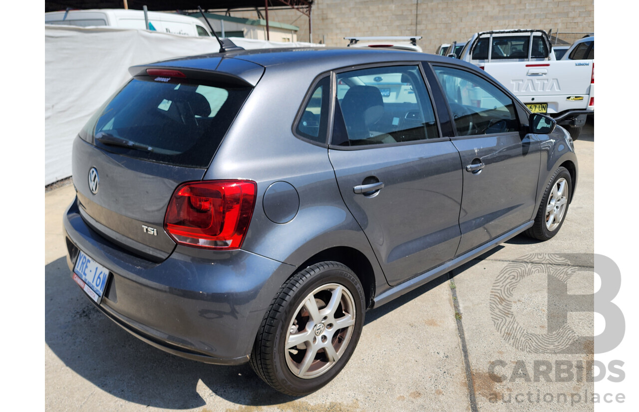 7/2012 Volkswagen Polo 77 TSI Comfortline 6R MY12 5d Hatchback Grey 1.2L