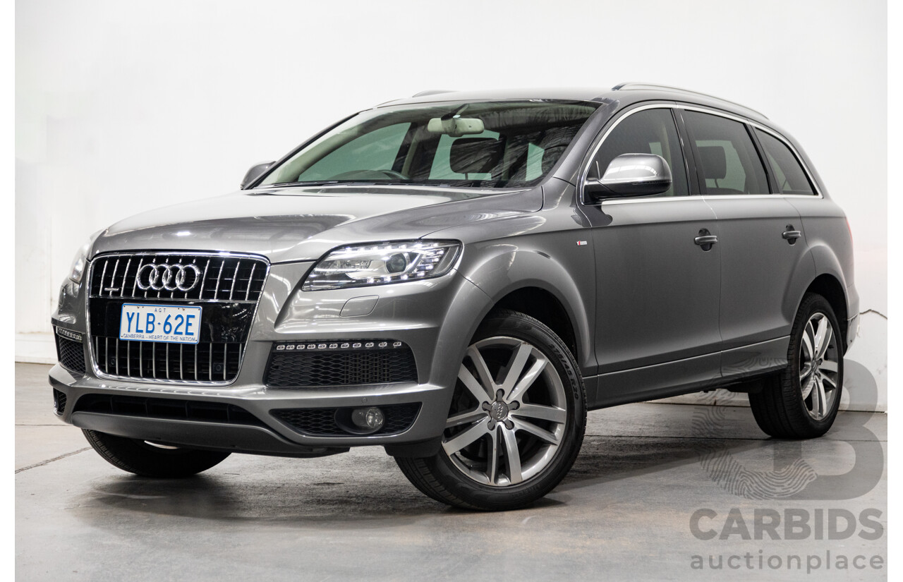 7/2011 Audi Q7 3.0 TDI Quattro (AWD) S-Line Package MY11 4d Wagon Condor Grey Metallic Turbo Diesel V6 3.0L - 7 Seater