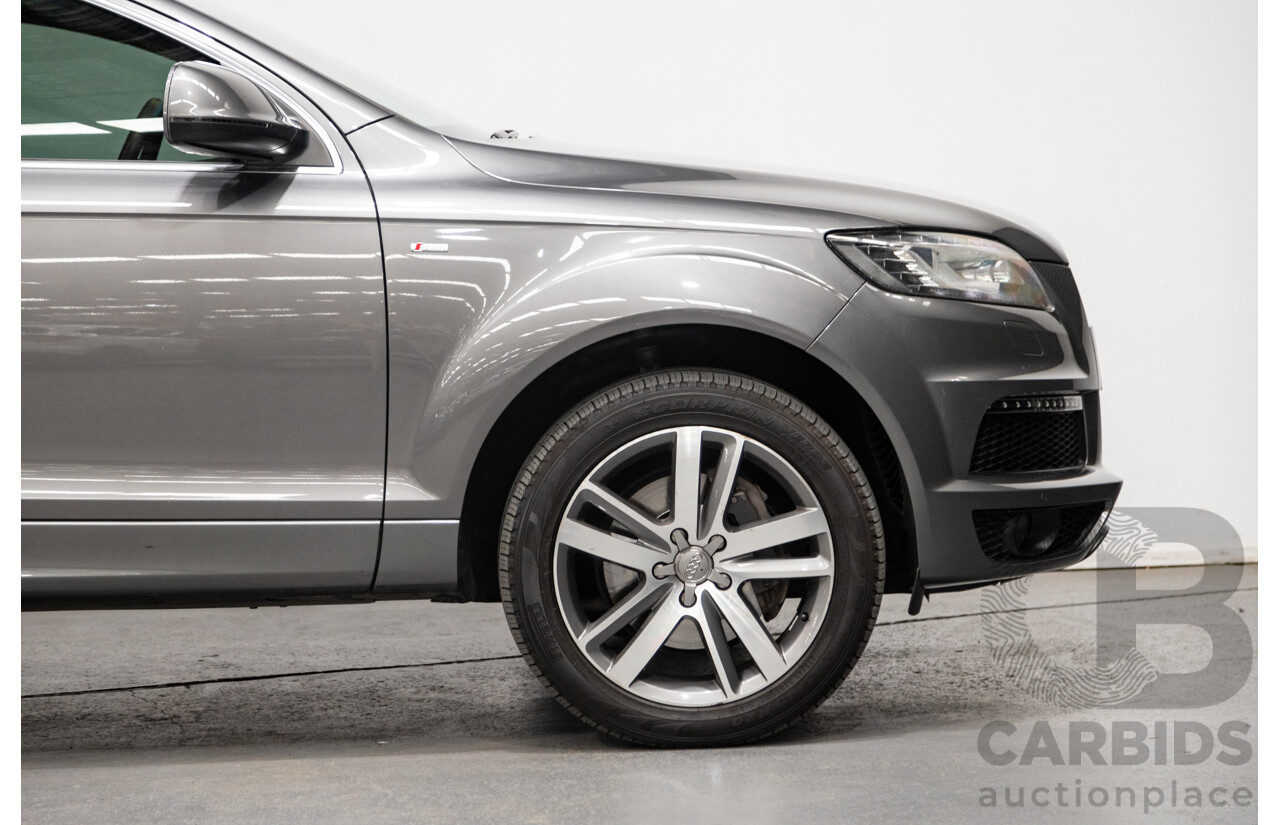 7/2011 Audi Q7 3.0 TDI Quattro (AWD) S-Line Package MY11 4d Wagon Condor Grey Metallic Turbo Diesel V6 3.0L - 7 Seater