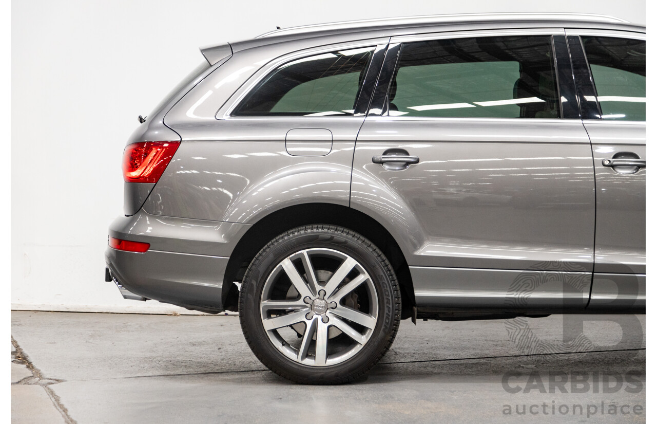 7/2011 Audi Q7 3.0 TDI Quattro (AWD) S-Line Package MY11 4d Wagon Condor Grey Metallic Turbo Diesel V6 3.0L - 7 Seater