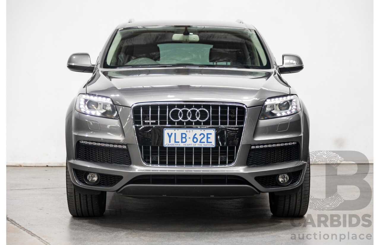 7/2011 Audi Q7 3.0 TDI Quattro (AWD) S-Line Package MY11 4d Wagon Condor Grey Metallic Turbo Diesel V6 3.0L - 7 Seater