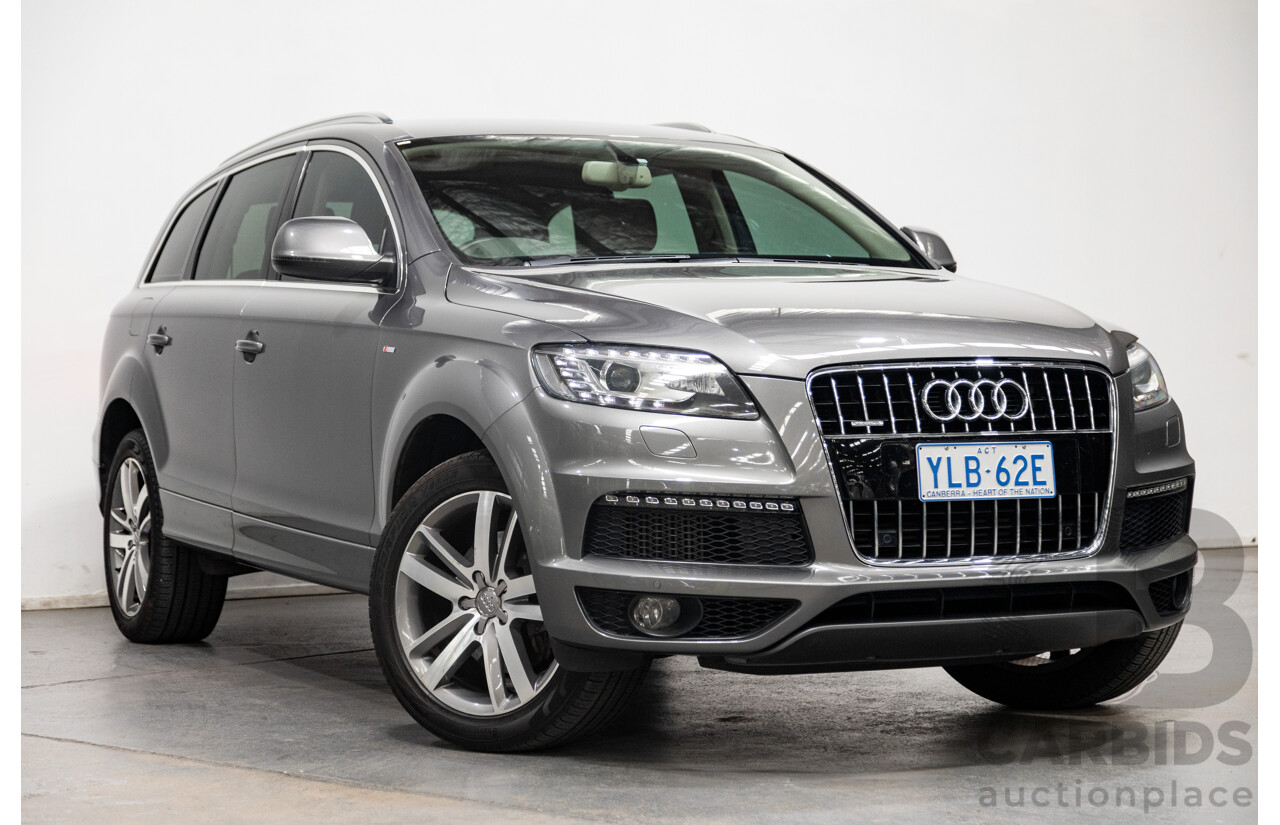 7/2011 Audi Q7 3.0 TDI Quattro (AWD) S-Line Package MY11 4d Wagon Condor Grey Metallic Turbo Diesel V6 3.0L - 7 Seater