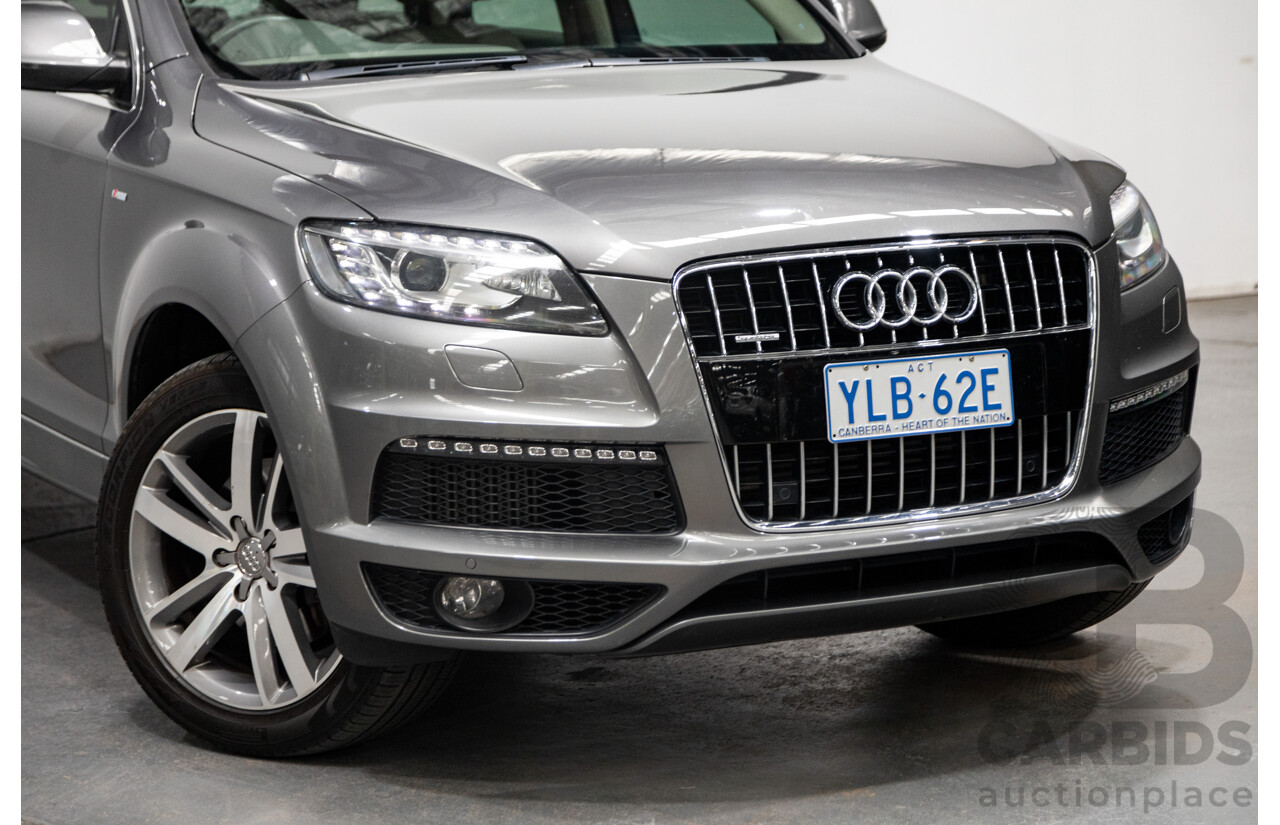 7/2011 Audi Q7 3.0 TDI Quattro (AWD) S-Line Package MY11 4d Wagon Condor Grey Metallic Turbo Diesel V6 3.0L - 7 Seater