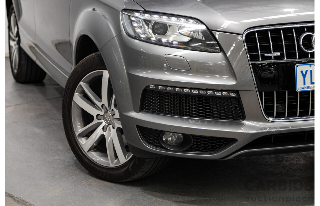 7/2011 Audi Q7 3.0 TDI Quattro (AWD) S-Line Package MY11 4d Wagon Condor Grey Metallic Turbo Diesel V6 3.0L - 7 Seater