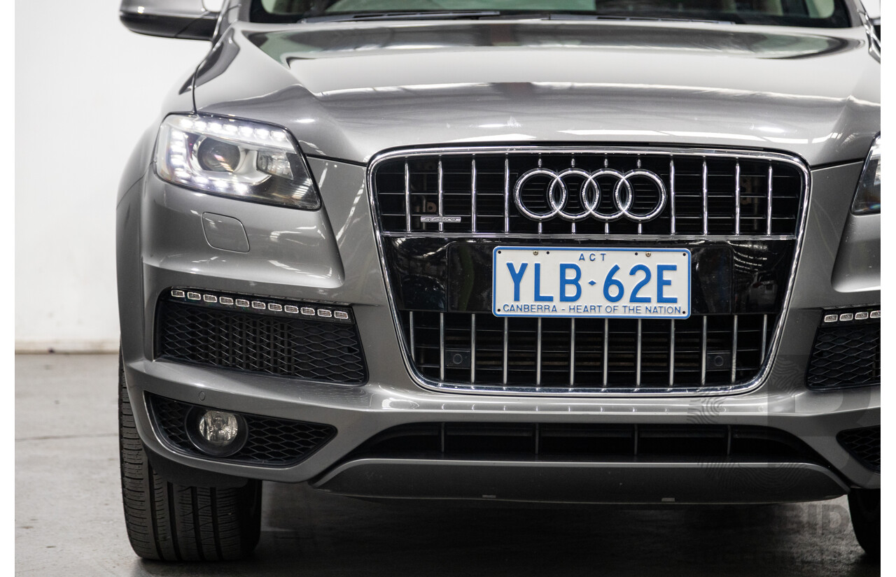 7/2011 Audi Q7 3.0 TDI Quattro (AWD) S-Line Package MY11 4d Wagon Condor Grey Metallic Turbo Diesel V6 3.0L - 7 Seater