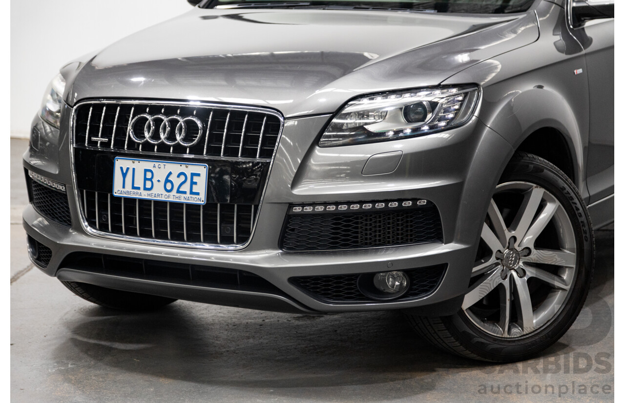 7/2011 Audi Q7 3.0 TDI Quattro (AWD) S-Line Package MY11 4d Wagon Condor Grey Metallic Turbo Diesel V6 3.0L - 7 Seater