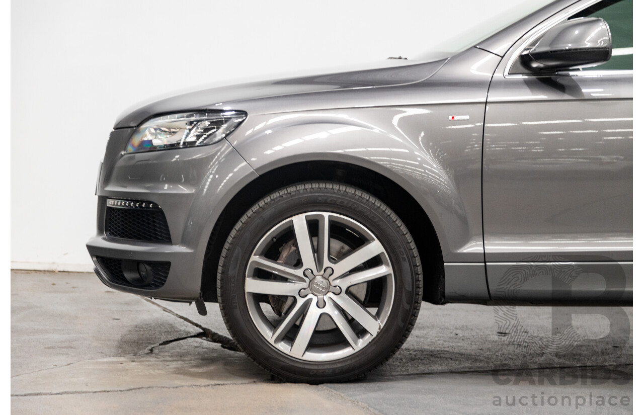 7/2011 Audi Q7 3.0 TDI Quattro (AWD) S-Line Package MY11 4d Wagon Condor Grey Metallic Turbo Diesel V6 3.0L - 7 Seater