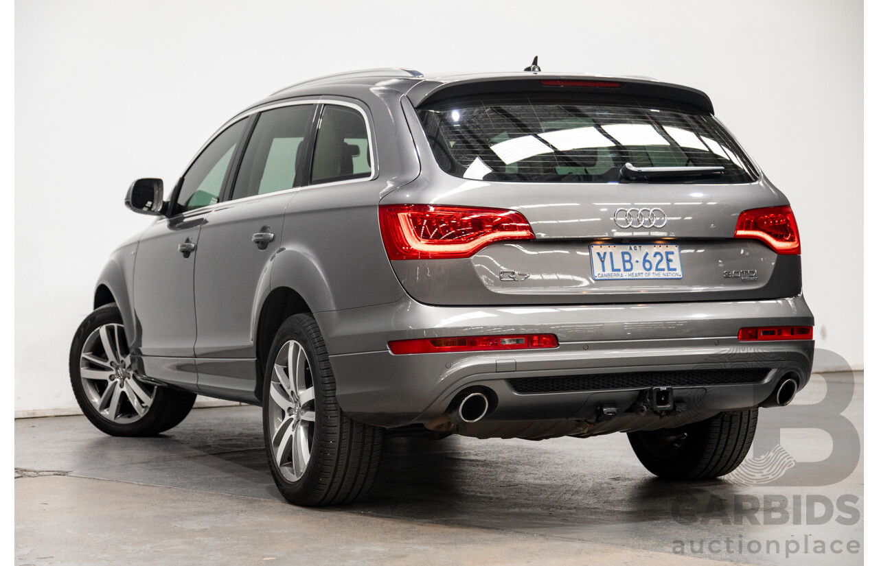 7/2011 Audi Q7 3.0 TDI Quattro (AWD) S-Line Package MY11 4d Wagon Condor Grey Metallic Turbo Diesel V6 3.0L - 7 Seater