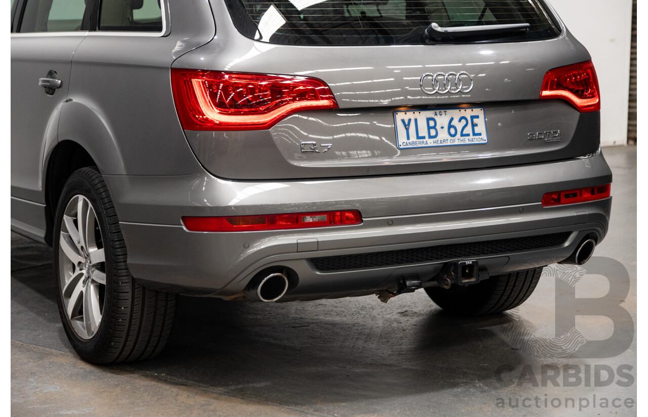 7/2011 Audi Q7 3.0 TDI Quattro (AWD) S-Line Package MY11 4d Wagon Condor Grey Metallic Turbo Diesel V6 3.0L - 7 Seater