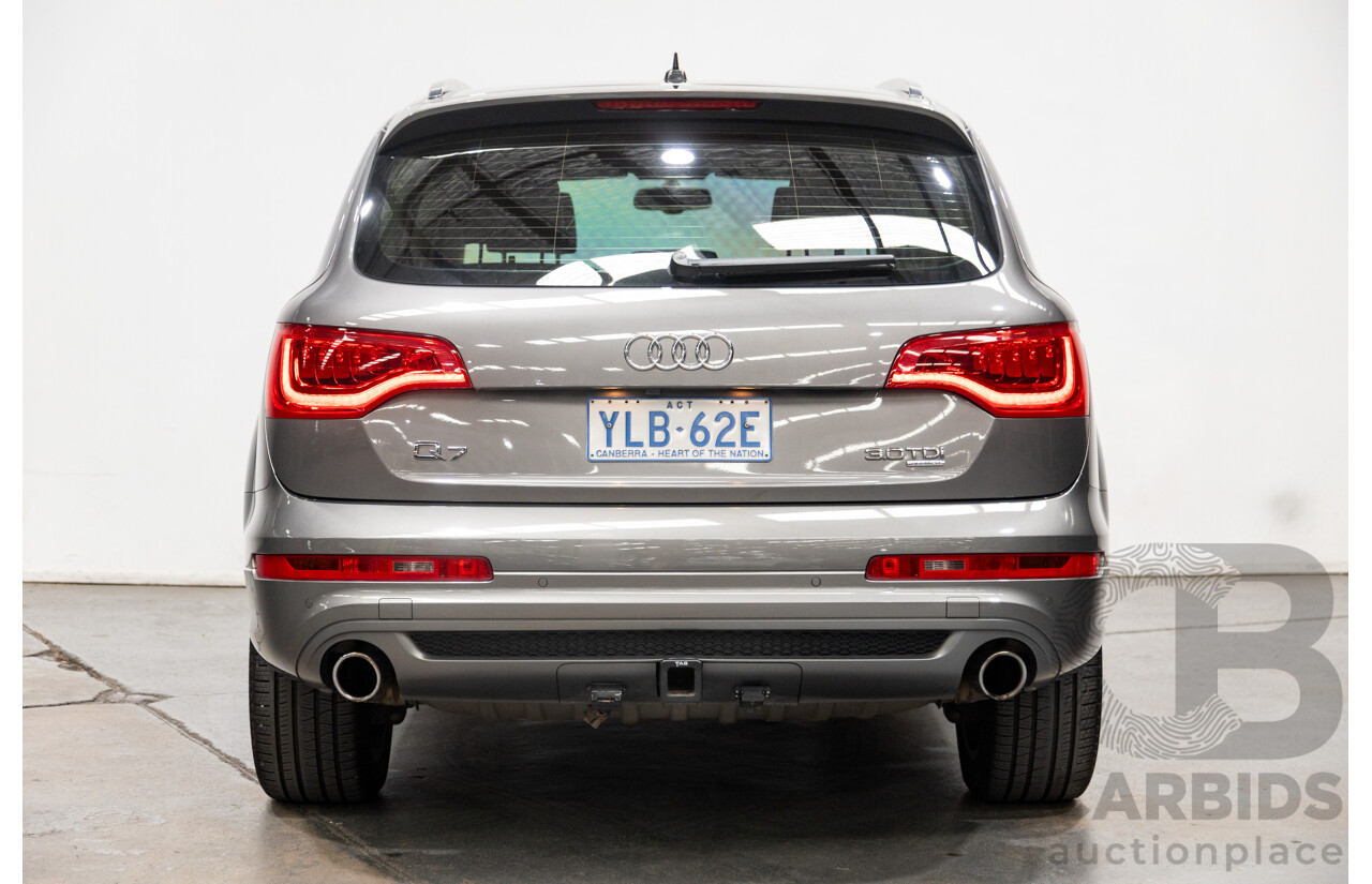 7/2011 Audi Q7 3.0 TDI Quattro (AWD) S-Line Package MY11 4d Wagon Condor Grey Metallic Turbo Diesel V6 3.0L - 7 Seater