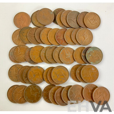 Australian KGVI Pennies, Examples From 1938 to 1952(50)