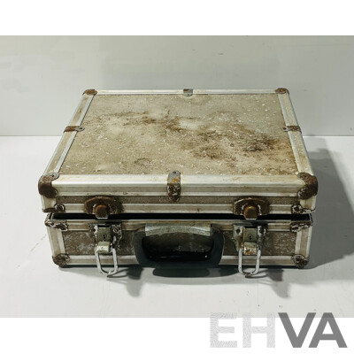 Pair of Vintage Minolta Cameras and Lenses in Weathered Case with Foam Insets