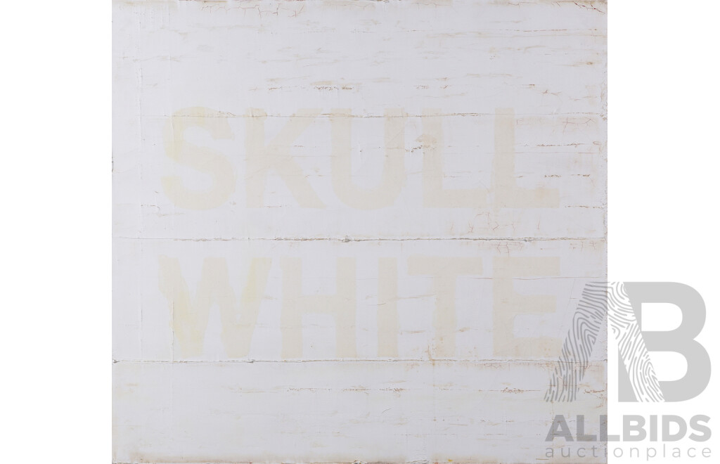 Nigel Milsom, (20th Century, Australian, 1975-), White Skull, 2001, Oil on Canvas, 76 x 80 cm