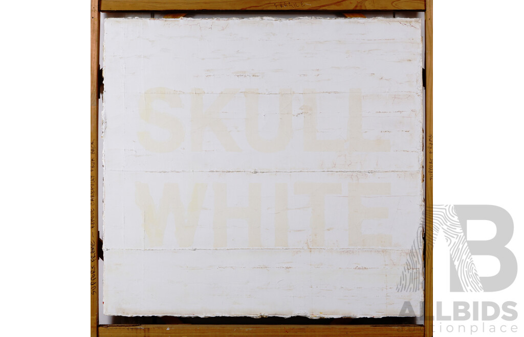 Nigel Milsom, (20th Century, Australian, 1975-), White Skull, 2001, Oil on Canvas, 76 x 80 cm