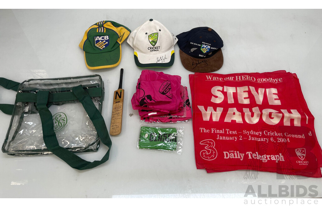 Cricket Australia Hats and Assorted Memorabilia