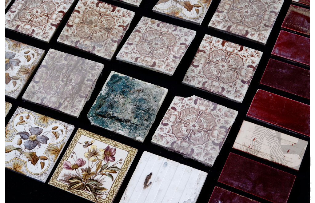 Collection Antique Ceramic English Tiles