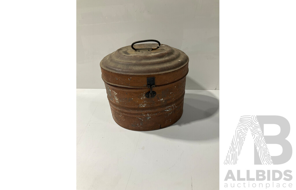 Antique Tin Hat Box