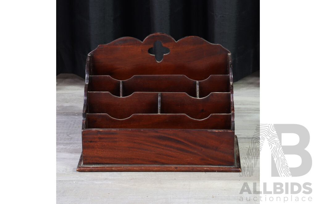 Reproduction Mahogany Desk Tidy