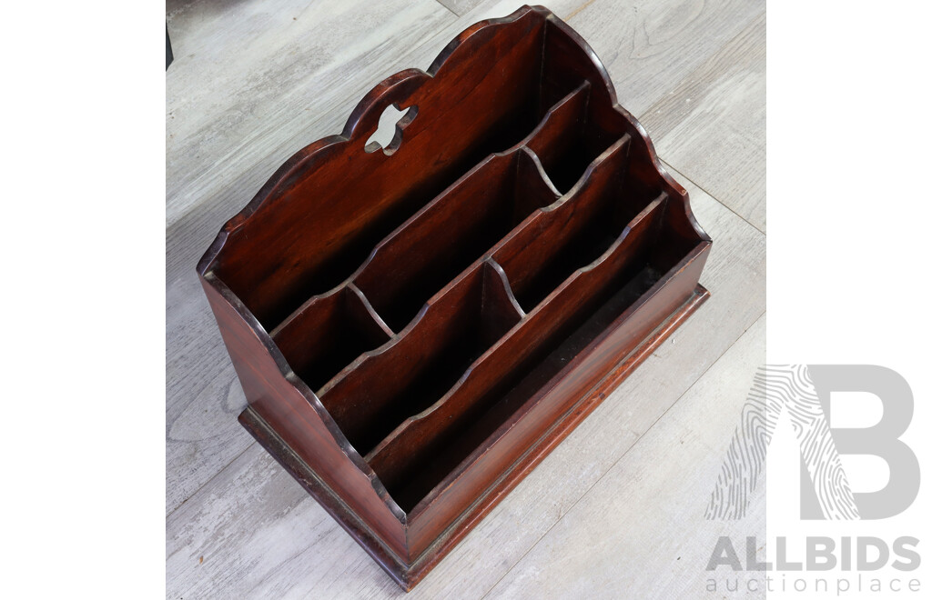 Reproduction Mahogany Desk Tidy