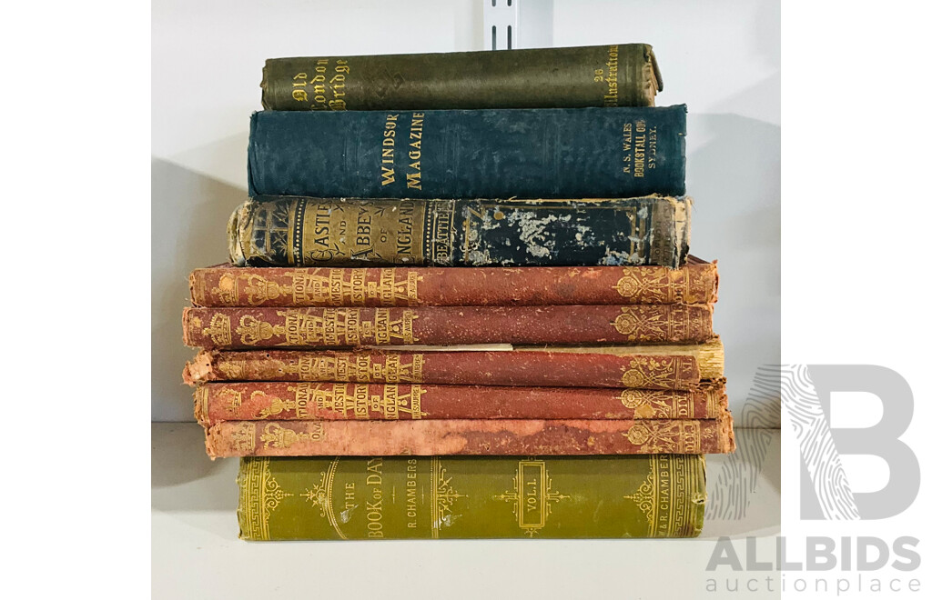 Collection Antique Books Relating Mostly to English History