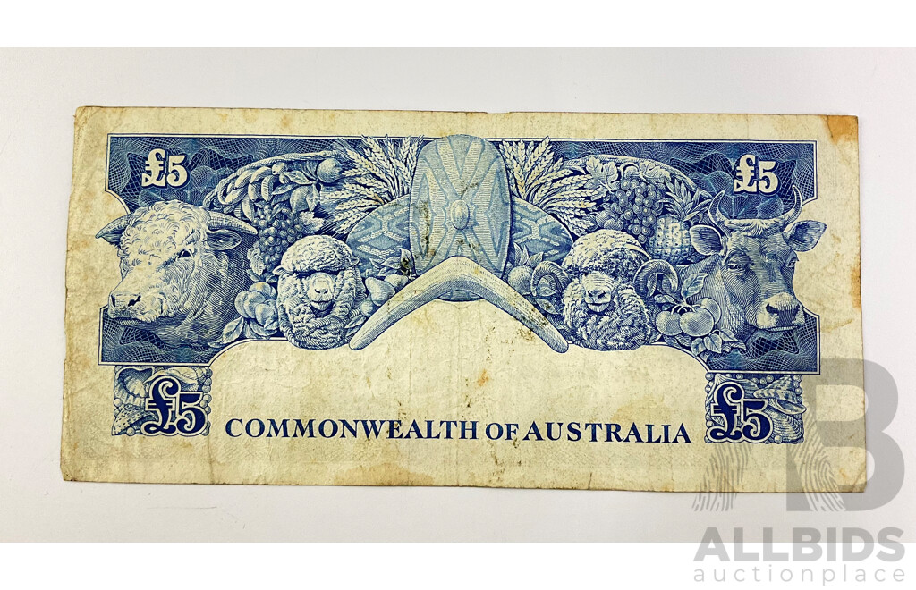 Australian Five Pound Note, Coombs/Wilson TB 17