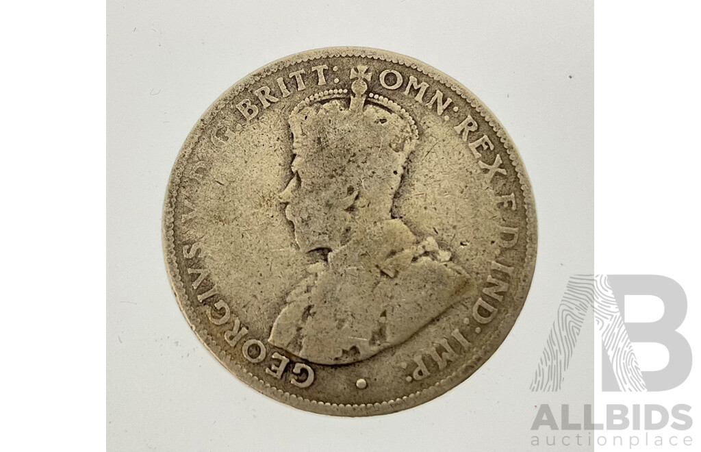 Australian 1914H Florin, Birmingham Mint .925