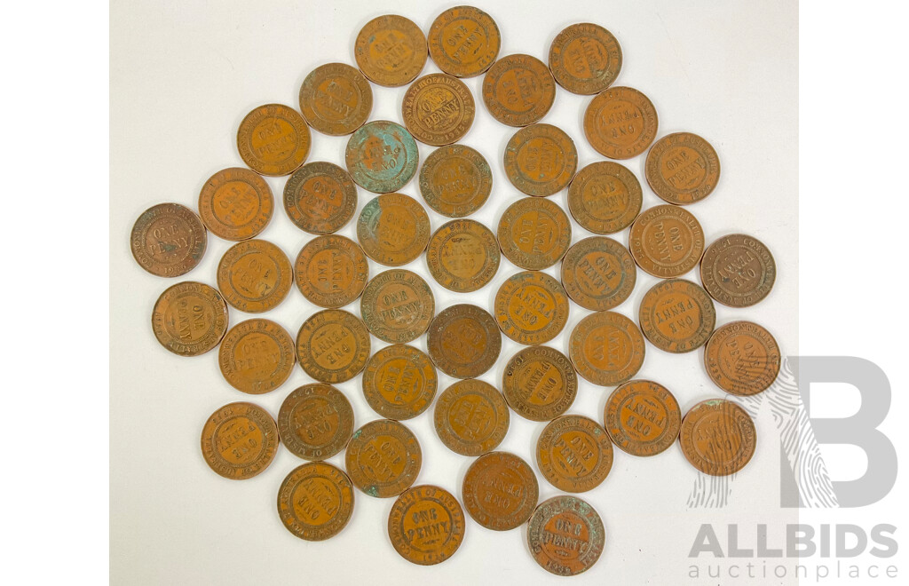 Australian KGV Pennies 1935(21) 1936(25)