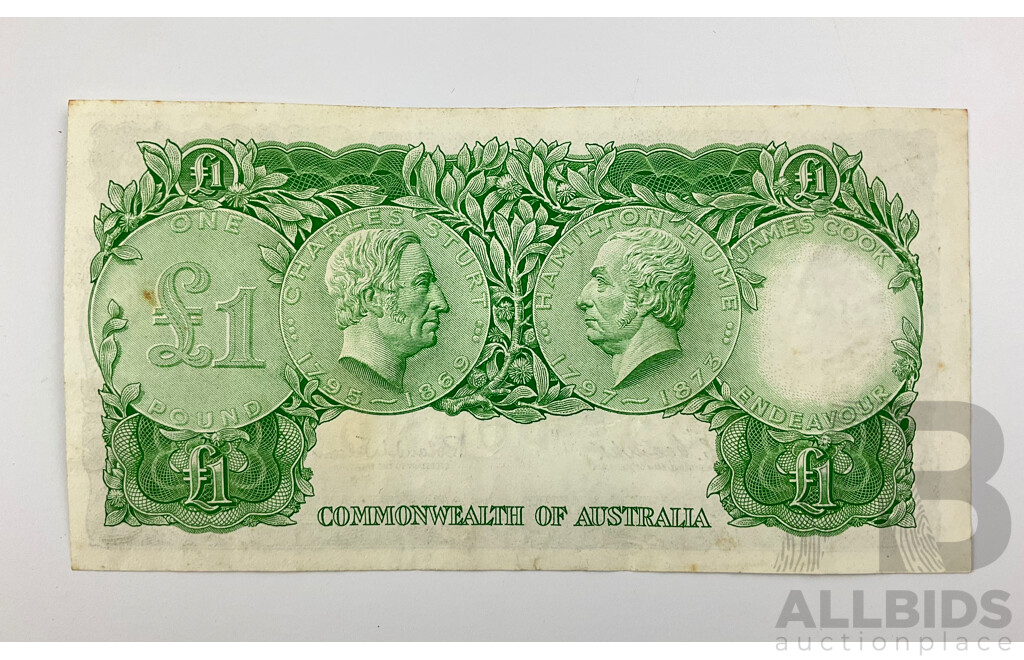 Australian 1961 One Pound Note, Coombs/Wilson, HJ 32