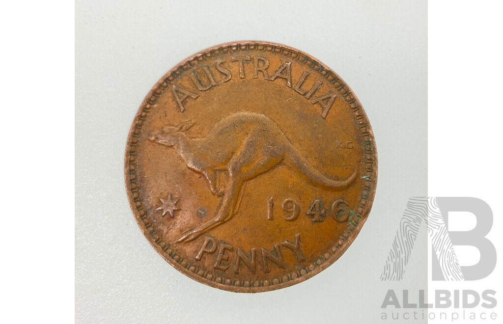 Australian 1946 KGVI Penny