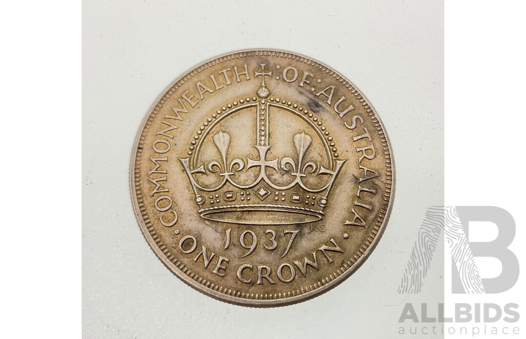 Australian 1937 KGVI Silver Florin .925