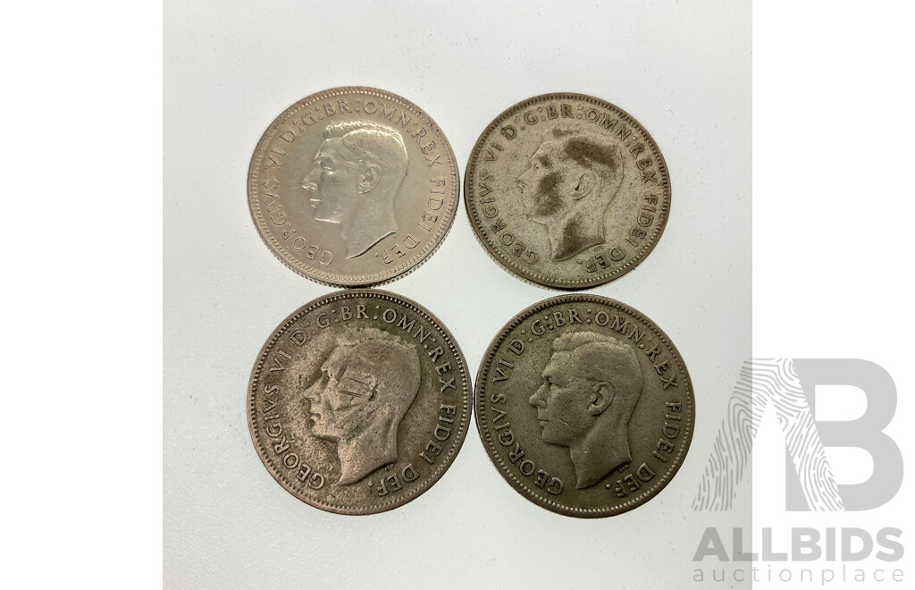 Australian 1951 and 1952 Silver Florins Including 1951 Commemorative .500