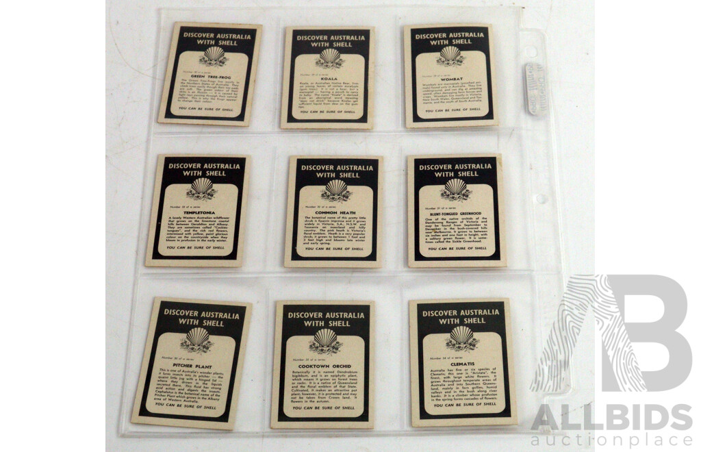 Large Collection of Vintage Trading Cards by Shell Featuring Flora and Auna