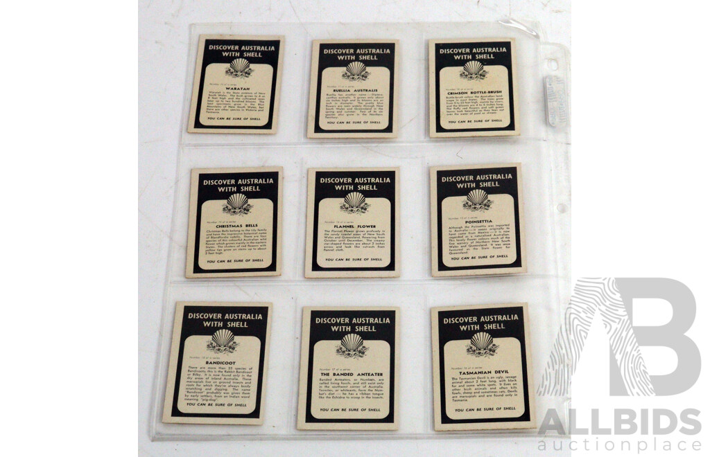Large Collection of Vintage Trading Cards by Shell Featuring Flora and Auna